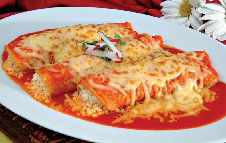 Enchiladas with Red Salsa Azteca Mexican Food Products Online Store