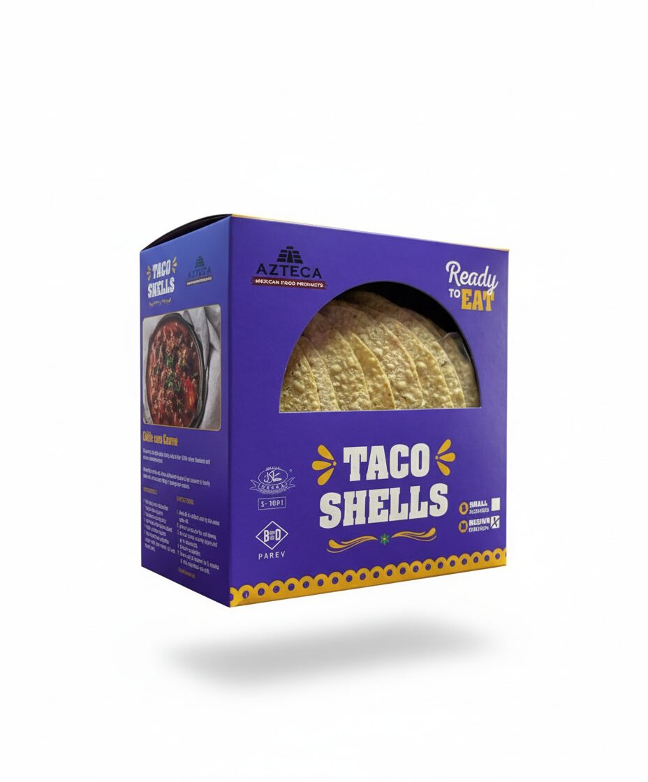 Taco Shell Packing Taco Shell Retail Box (16 pieces) – Medium – Azteca